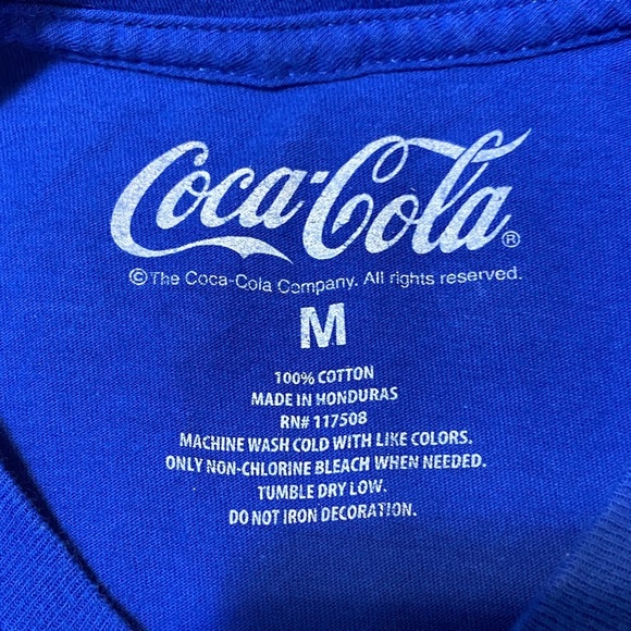 Coca Cola Bold Blue Pop Art  T-Shirt Medium - Picture 4 of 4
